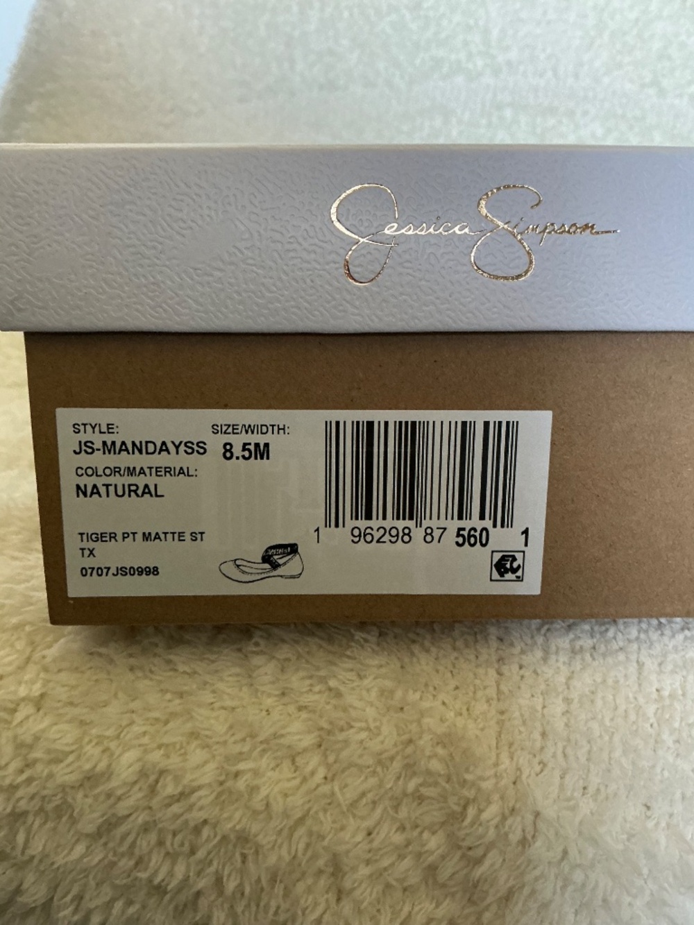 NIB Jessica Simpson Tiger Print Strappy ballet flat, size 8.5 - Picture 5 of 5